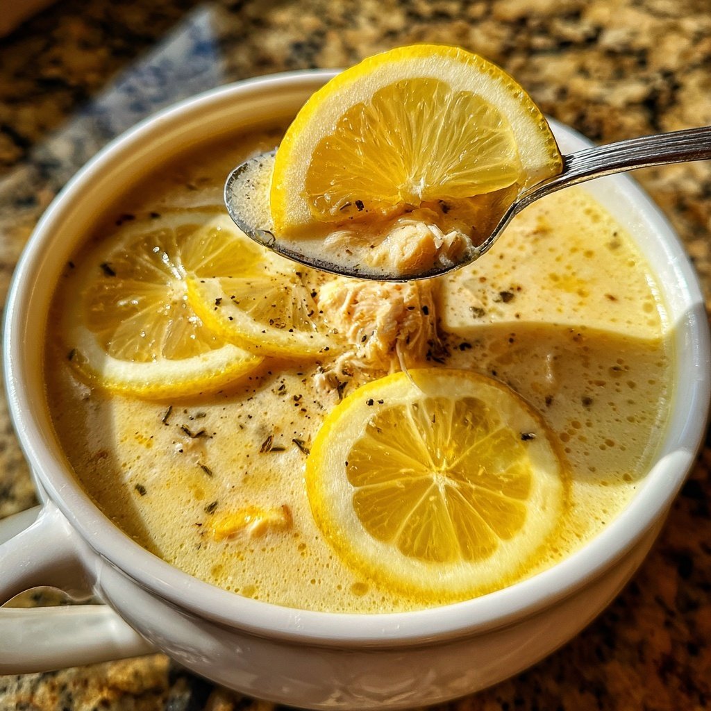 Avgolemono Greek Lemon Chicken Soup