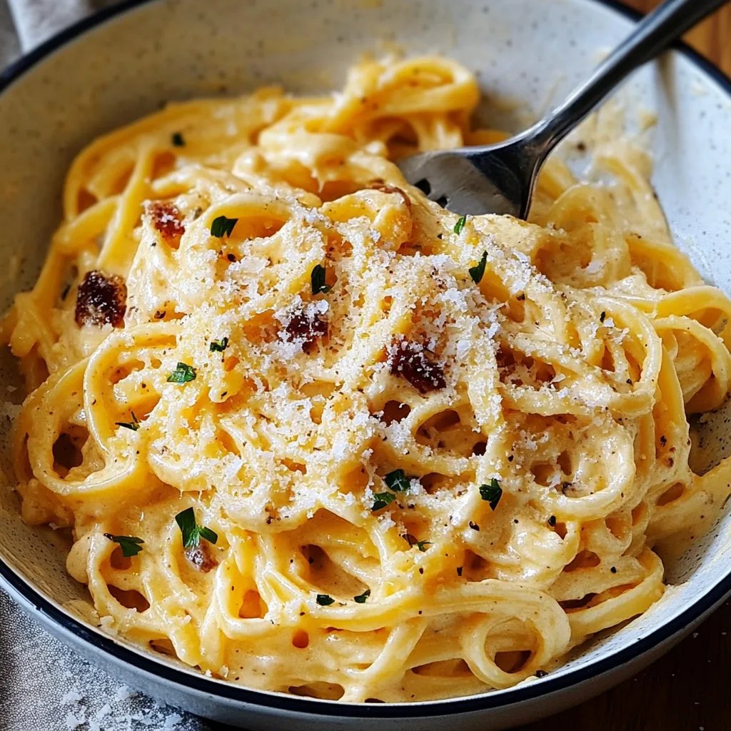 Creamy Pumpkin Alfredo Pasta