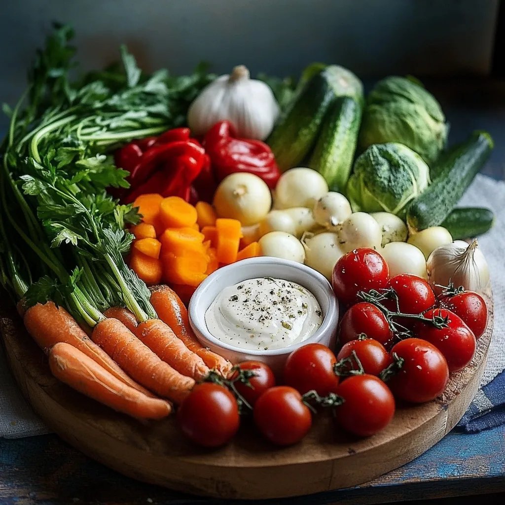 Two-Dip Veggie Platter