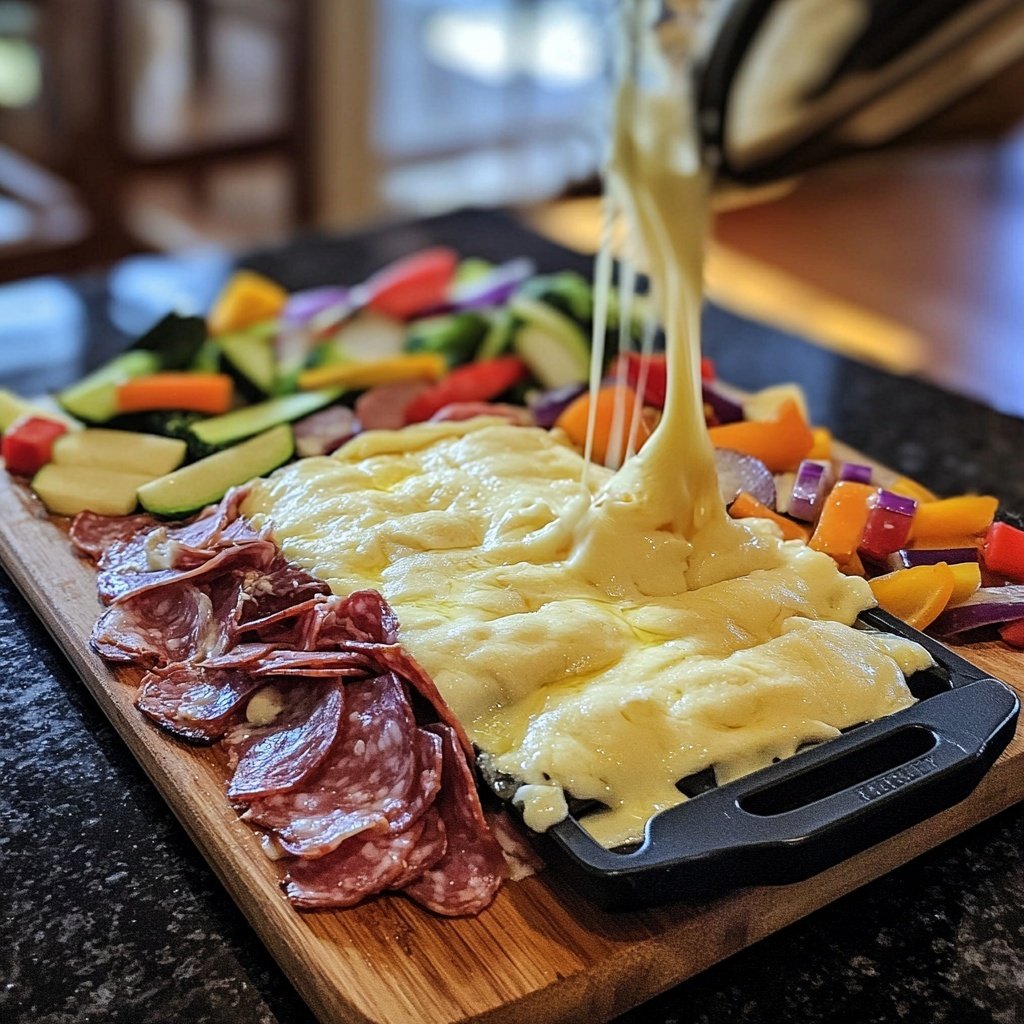 Raclette Party Ideas with Vegetables and Meats