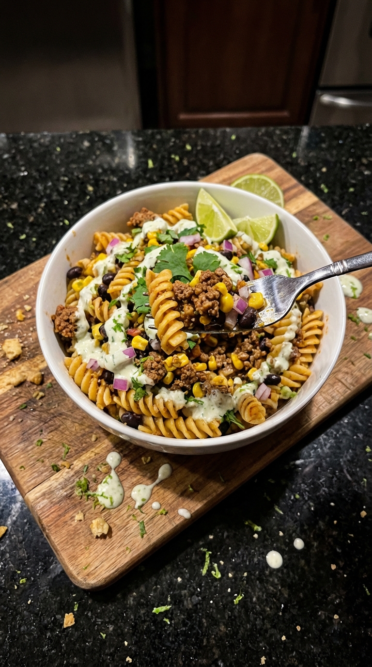 Savory Lime Taco Pasta Bowl