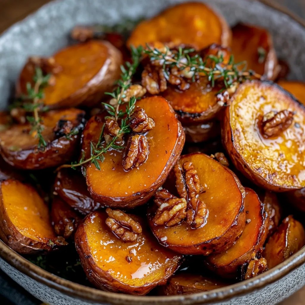 Walnut Maple Roasted Sweet Potatoes