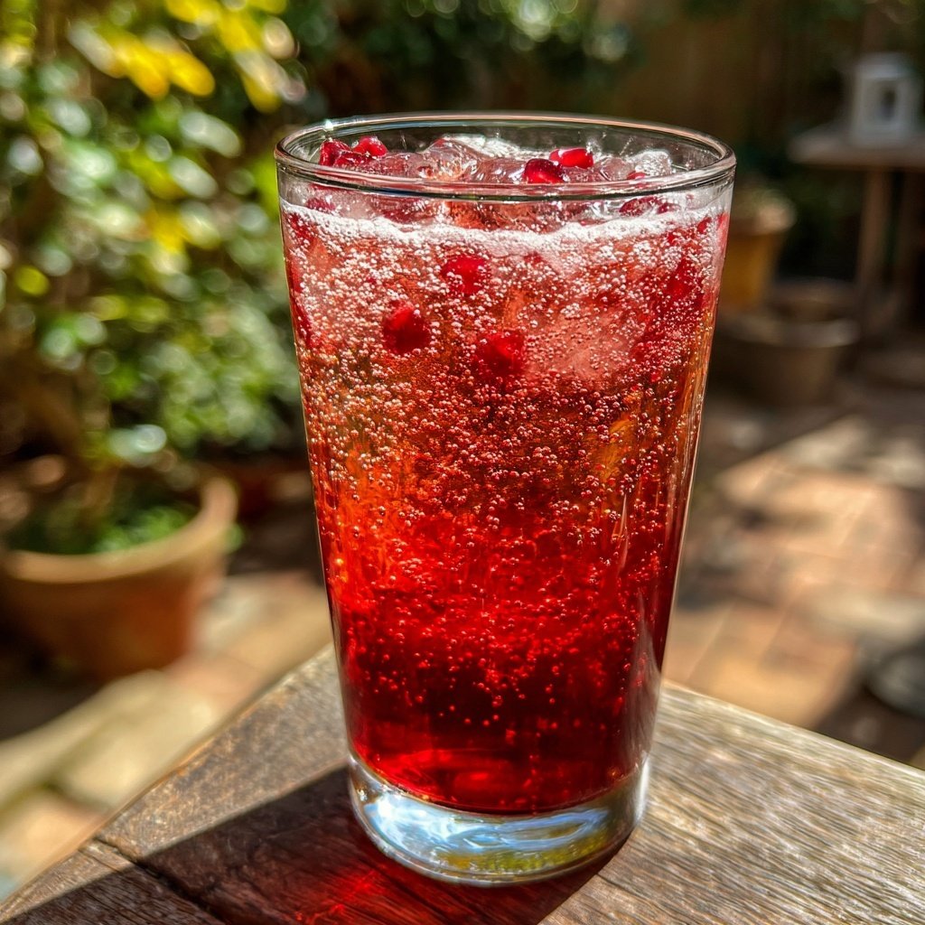 Pomegranate Ginger Snow Spritz