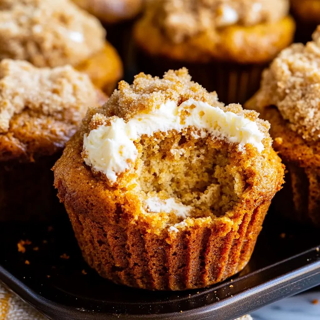 Moist Pumpkin Cream Cheese Muffins
