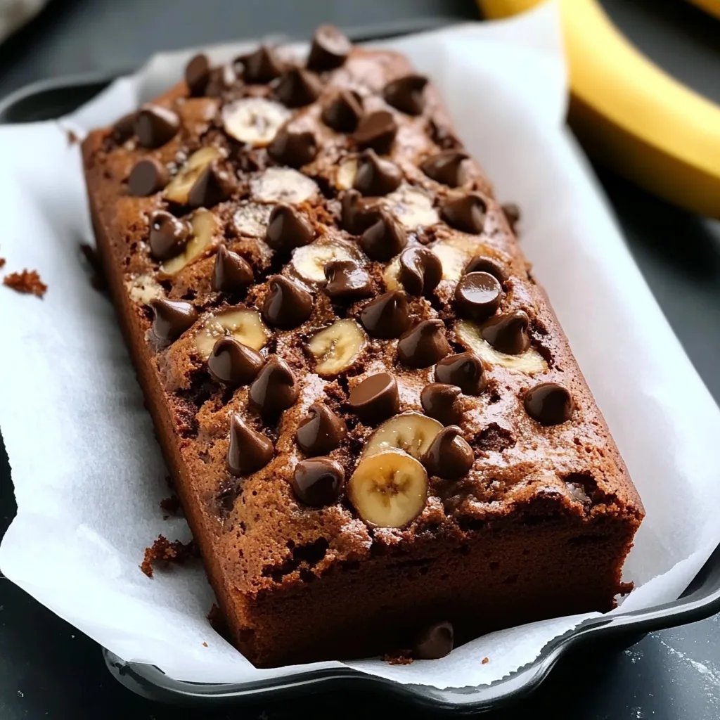 Healthier Chocolate Chip Banana Bread