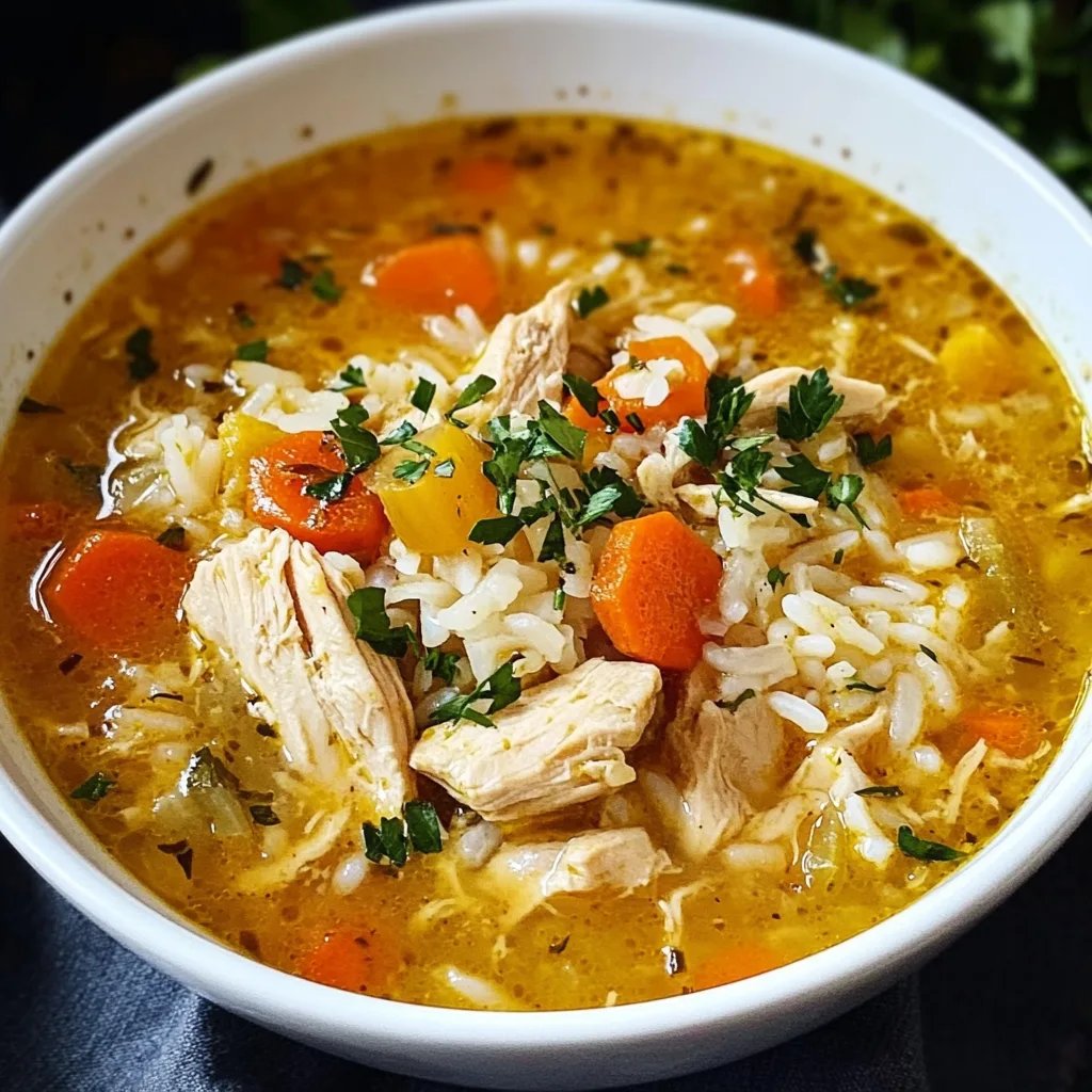 Cozy Chicken Rice Soup