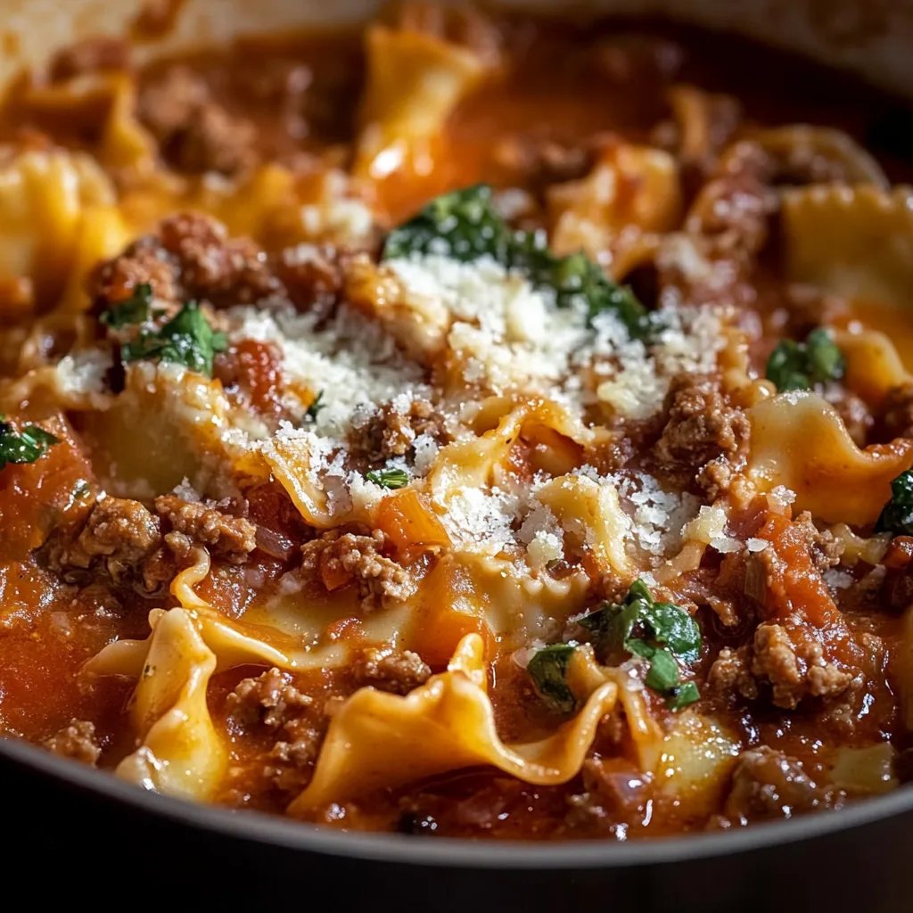 One Pot Lasagna Soup