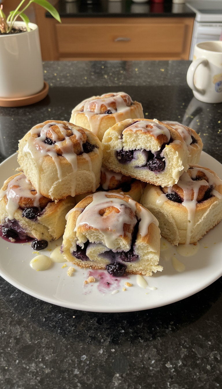 Cinnamon Lemon Blueberry Roll-Ups