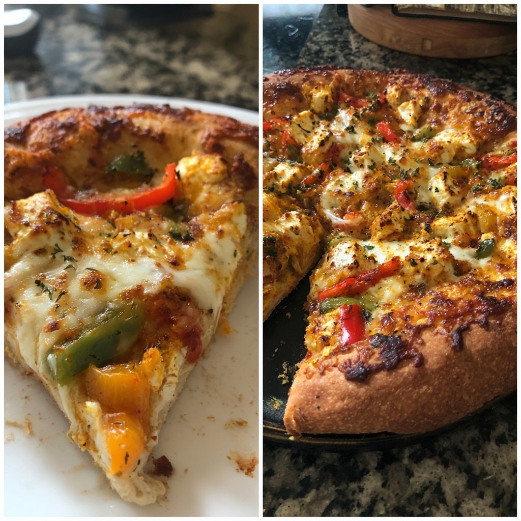 Indian-Inspired Pizza with Paneer Cheese