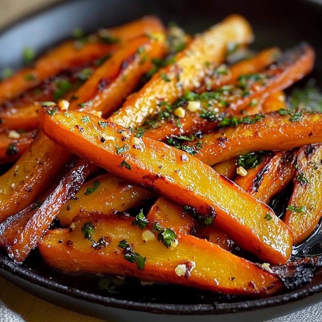 Honey Garlic Butter Roasted Carrots
