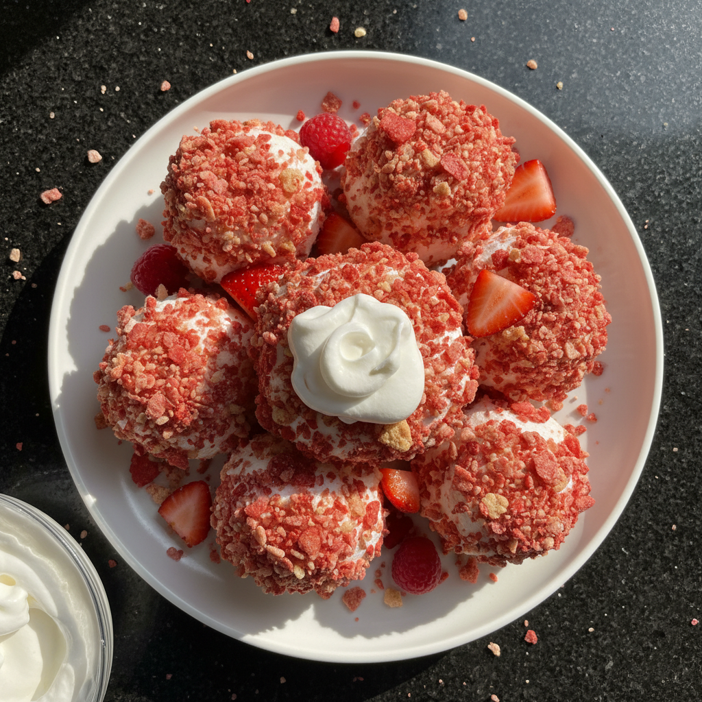 Strawberry Crunch Marshmallow Cups