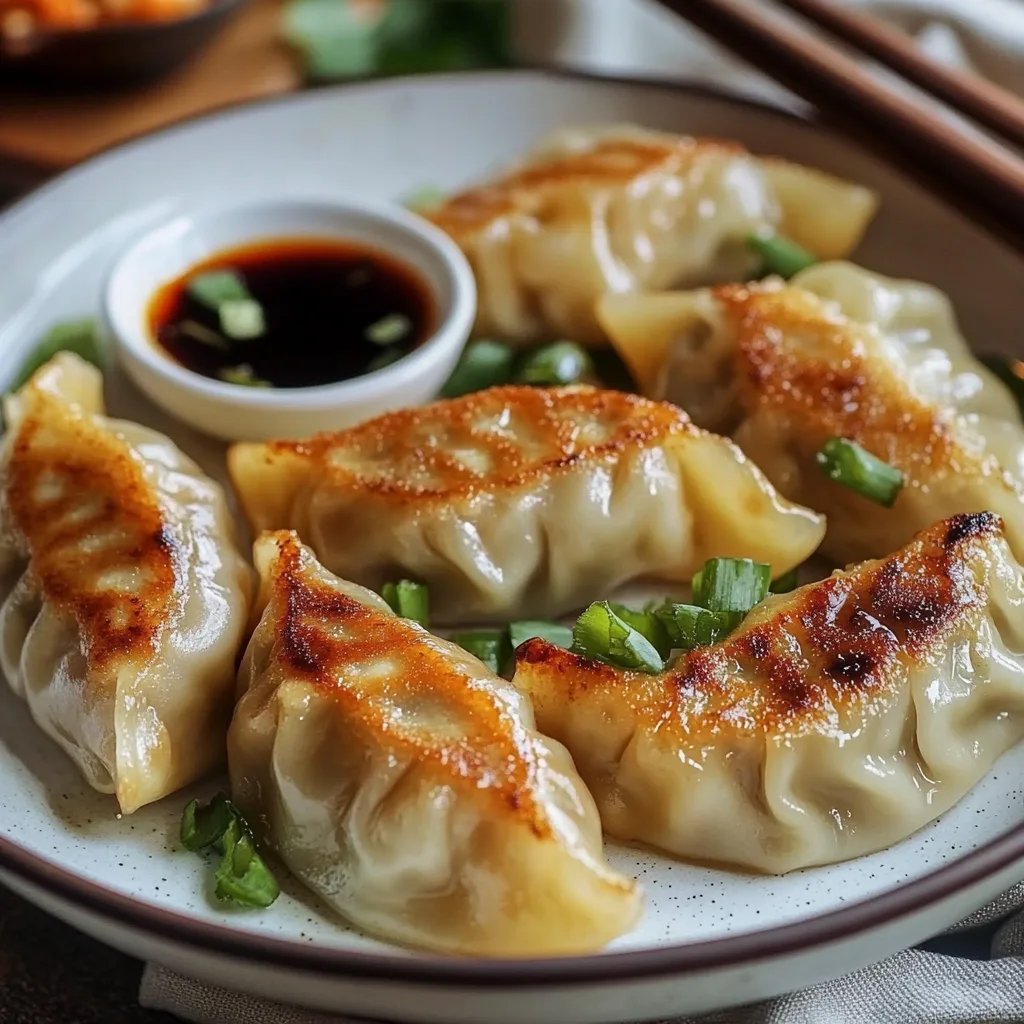 Crispy & Juicy Pan-Fried Chicken Dumplings