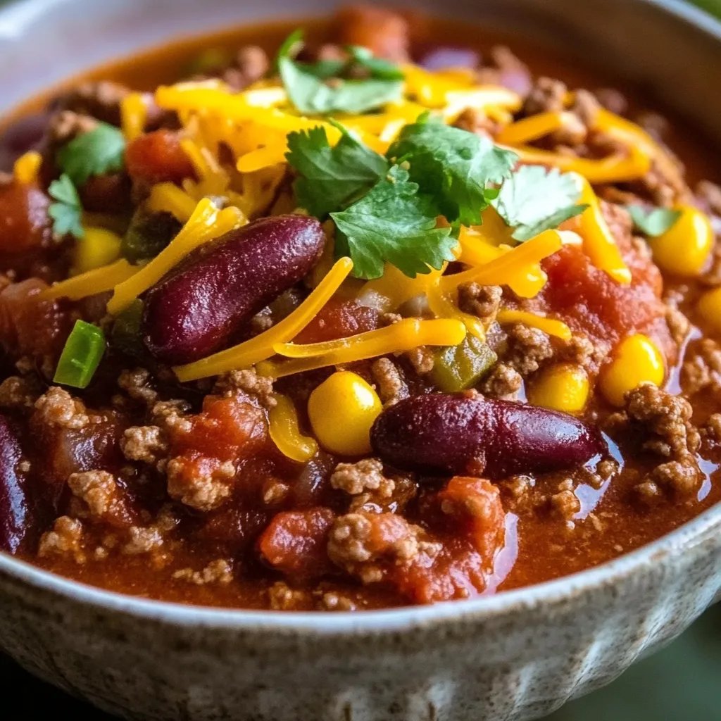 Homemade Ground Beef Chili