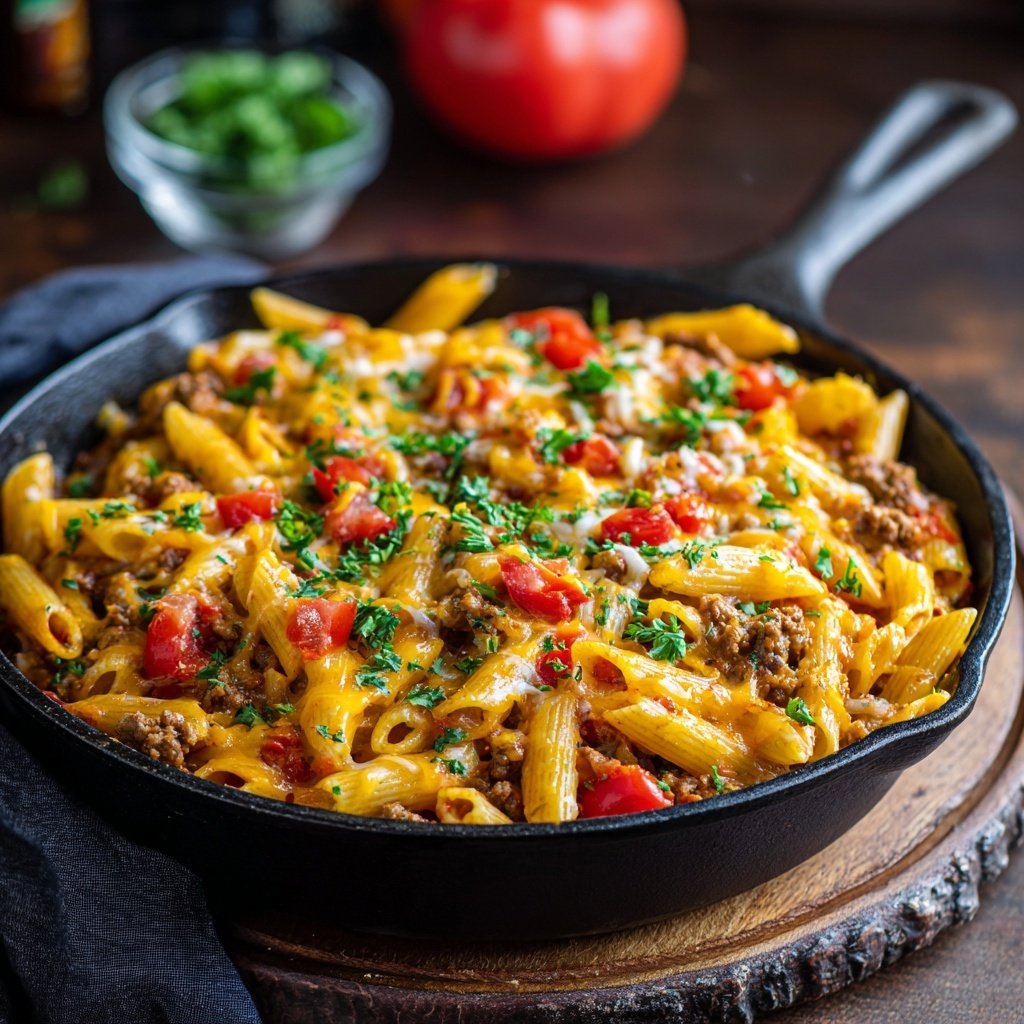Skillet Taco Pasta Explosion