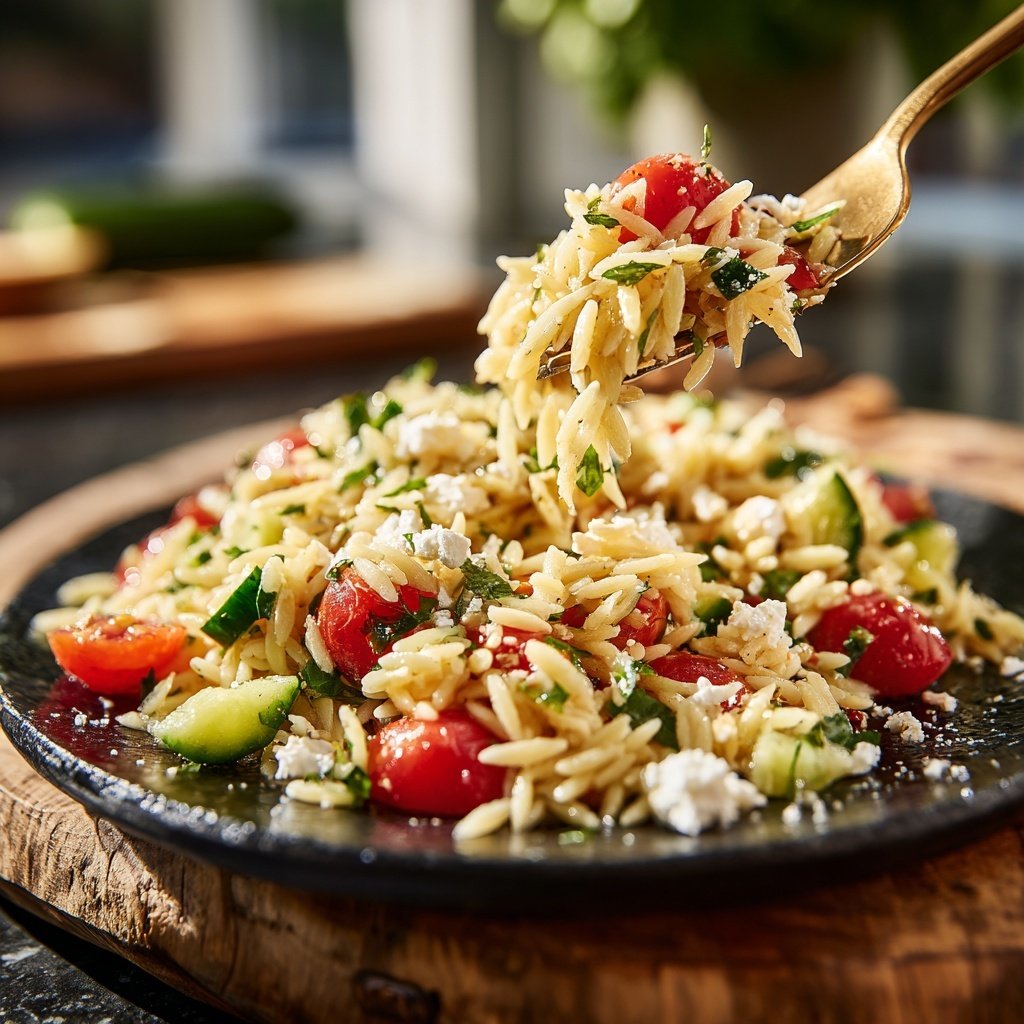 Spring Orzo Salad with Feta