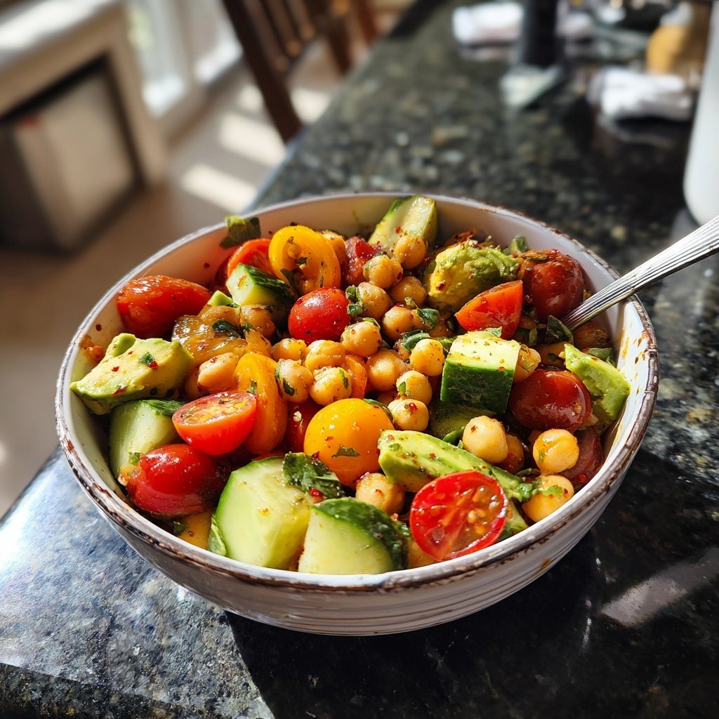 Quick Mediterranean Chickpea Bowl