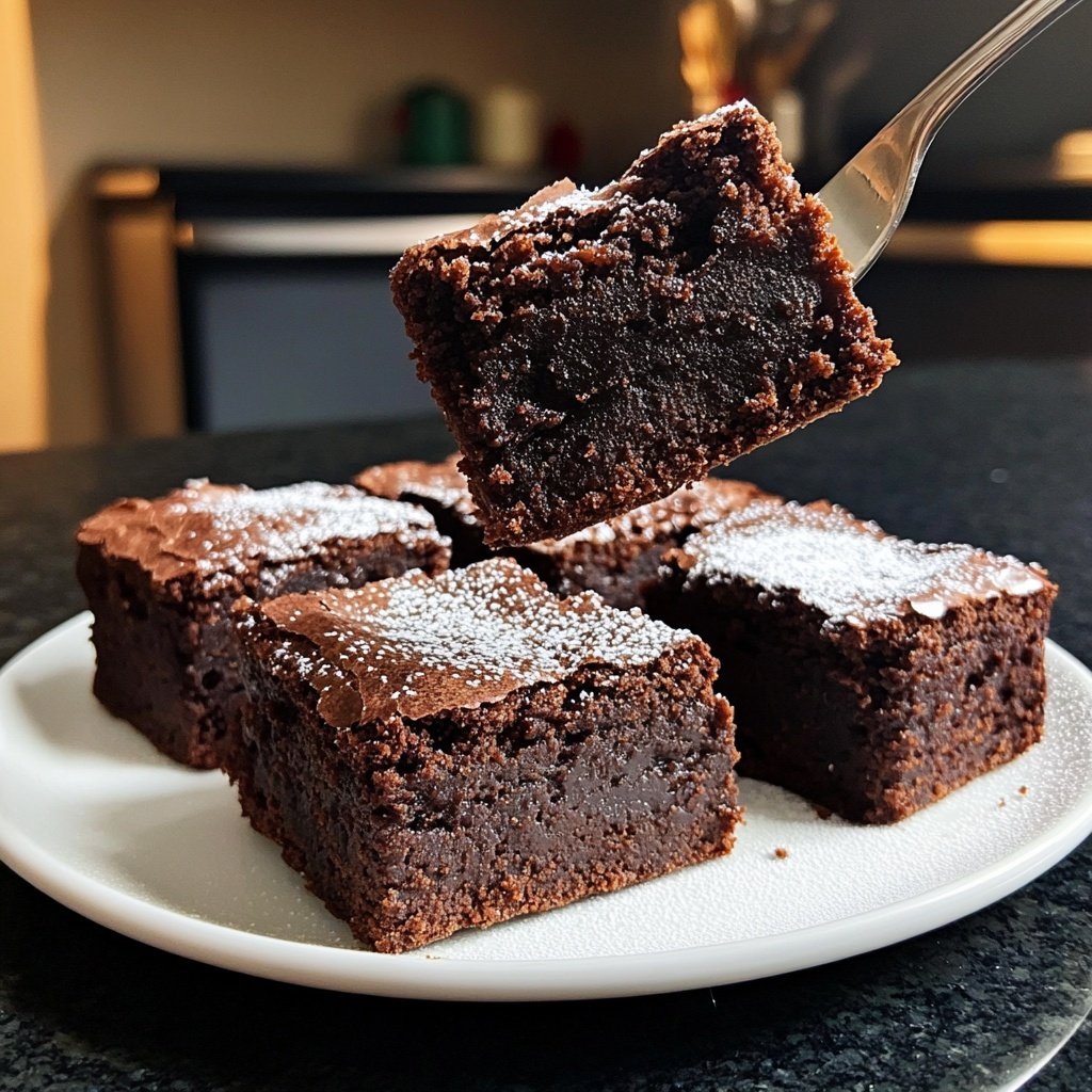 Christmas Brownies with Gingerbread Spices