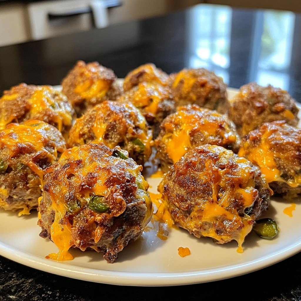 Spicy Jalapeño Popper Sausage Balls