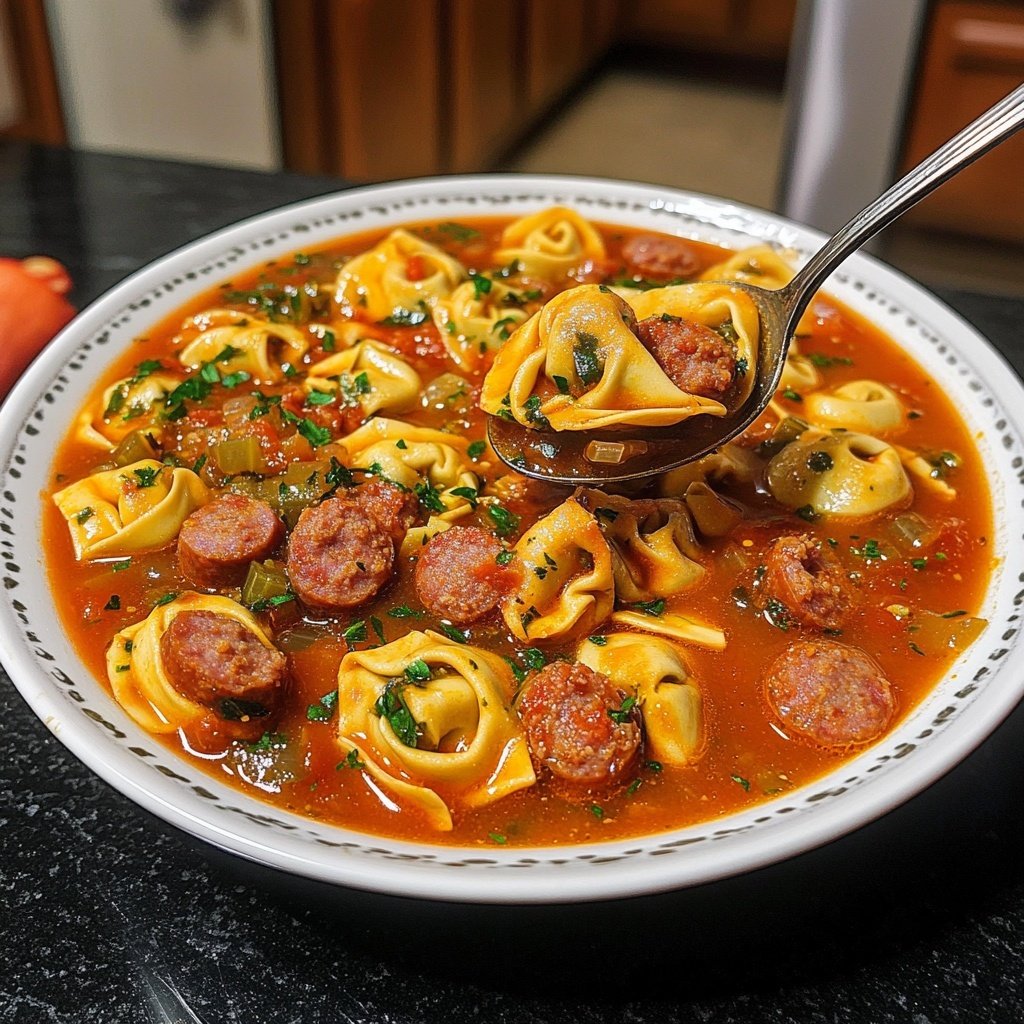 Italian Sausage Tortellini Soup