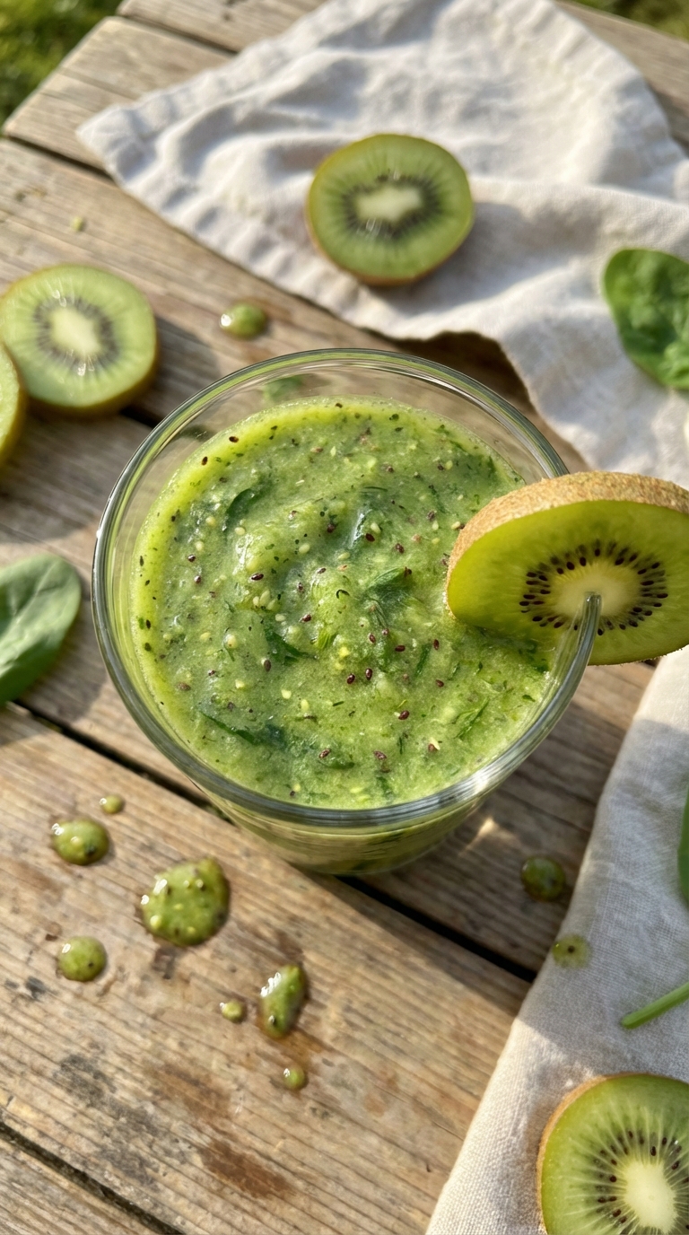Tropical Kiwi Spinach Smoothie