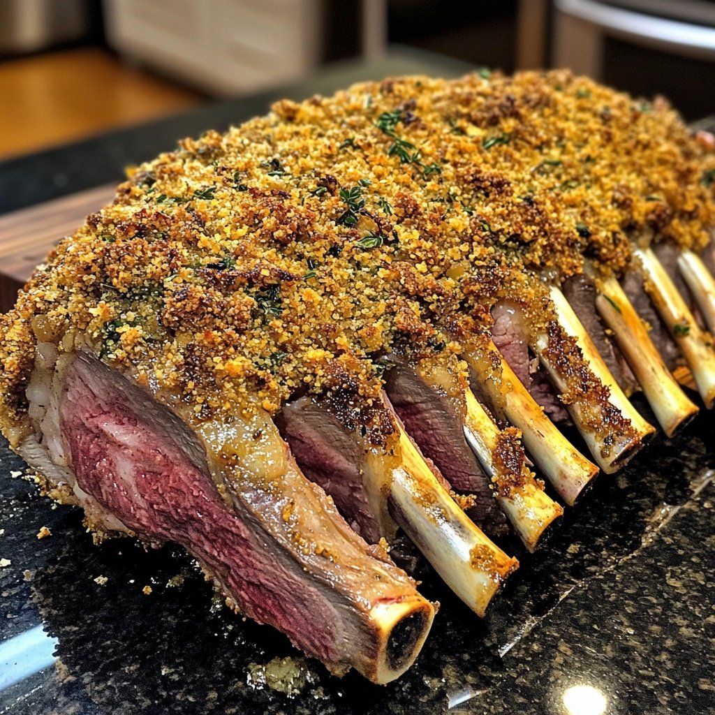 Garlic Herb-Crusted East Coast Rack Lamb