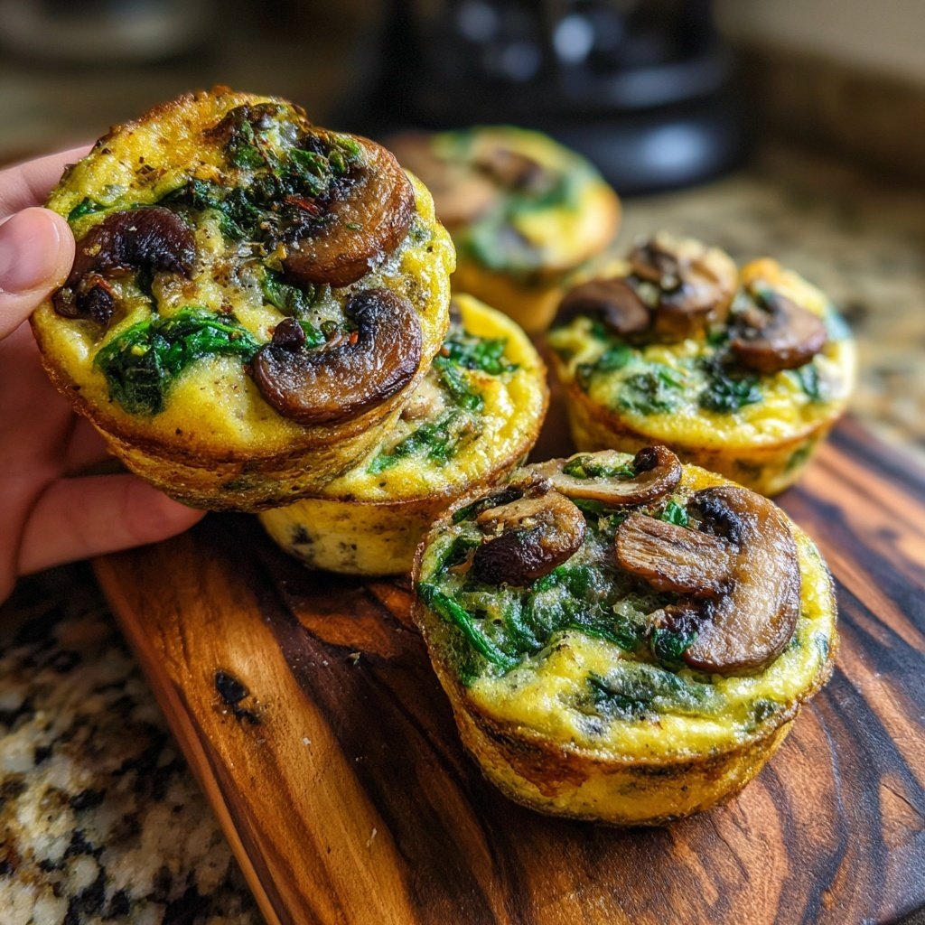 Spinach and Mushroom Egg Muffins