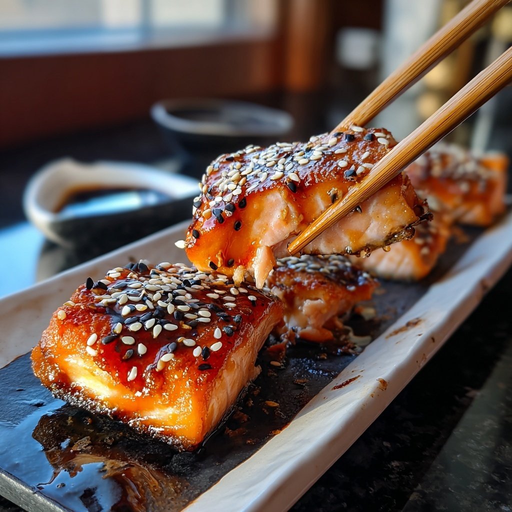 Miso Glazed Salmon with Sesame
