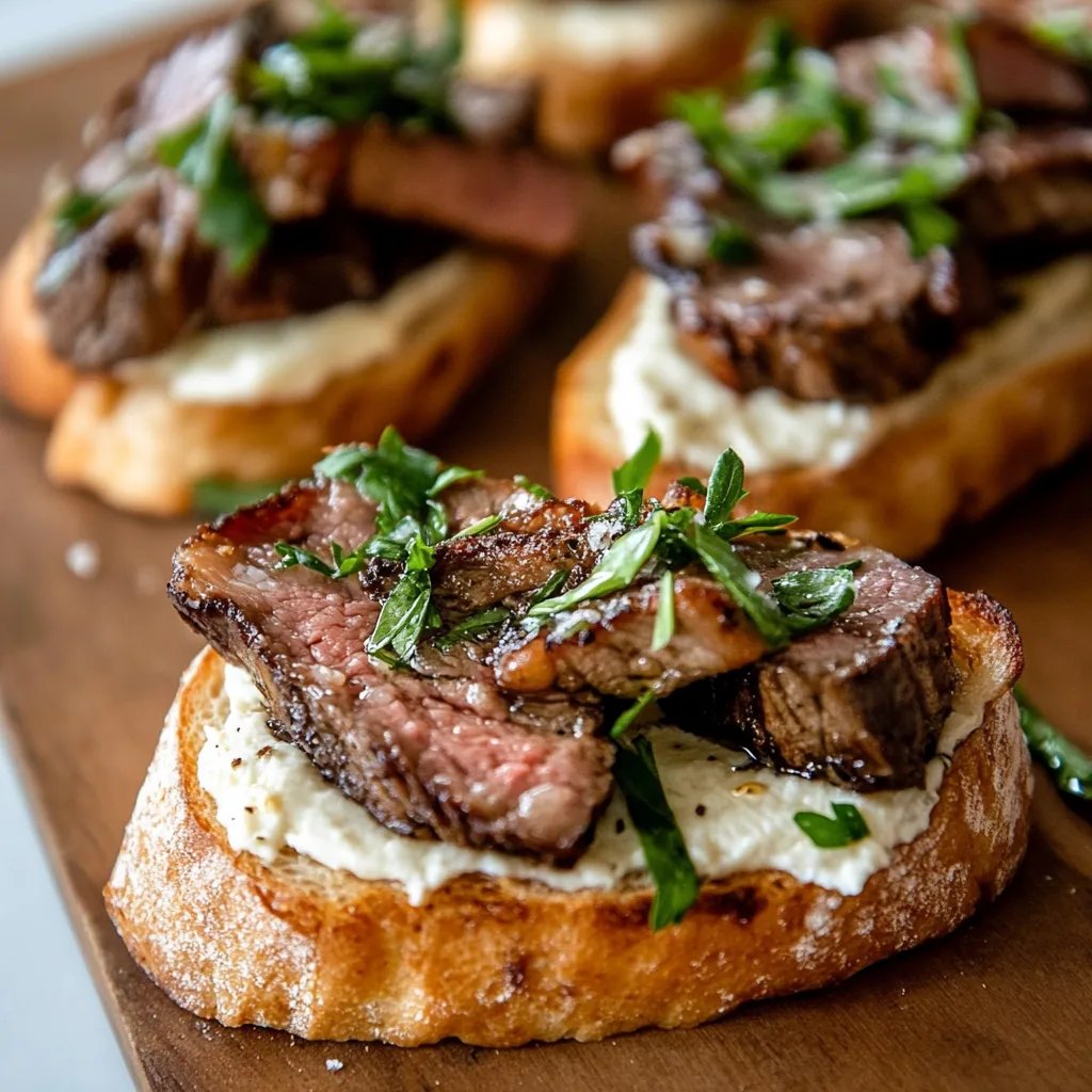 Easy Steak Crostini